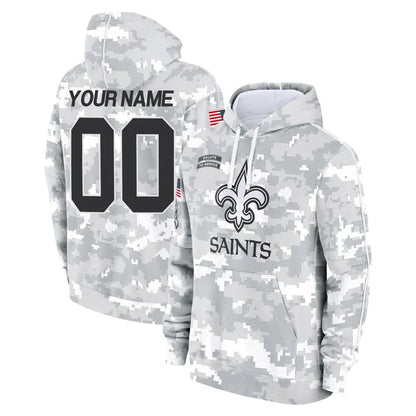 Tlead Custom NO.Saints Arctic Camo Salute to Service Pullover Hoodies Limited Game Any Name & Numbers Stitched Jerseys
