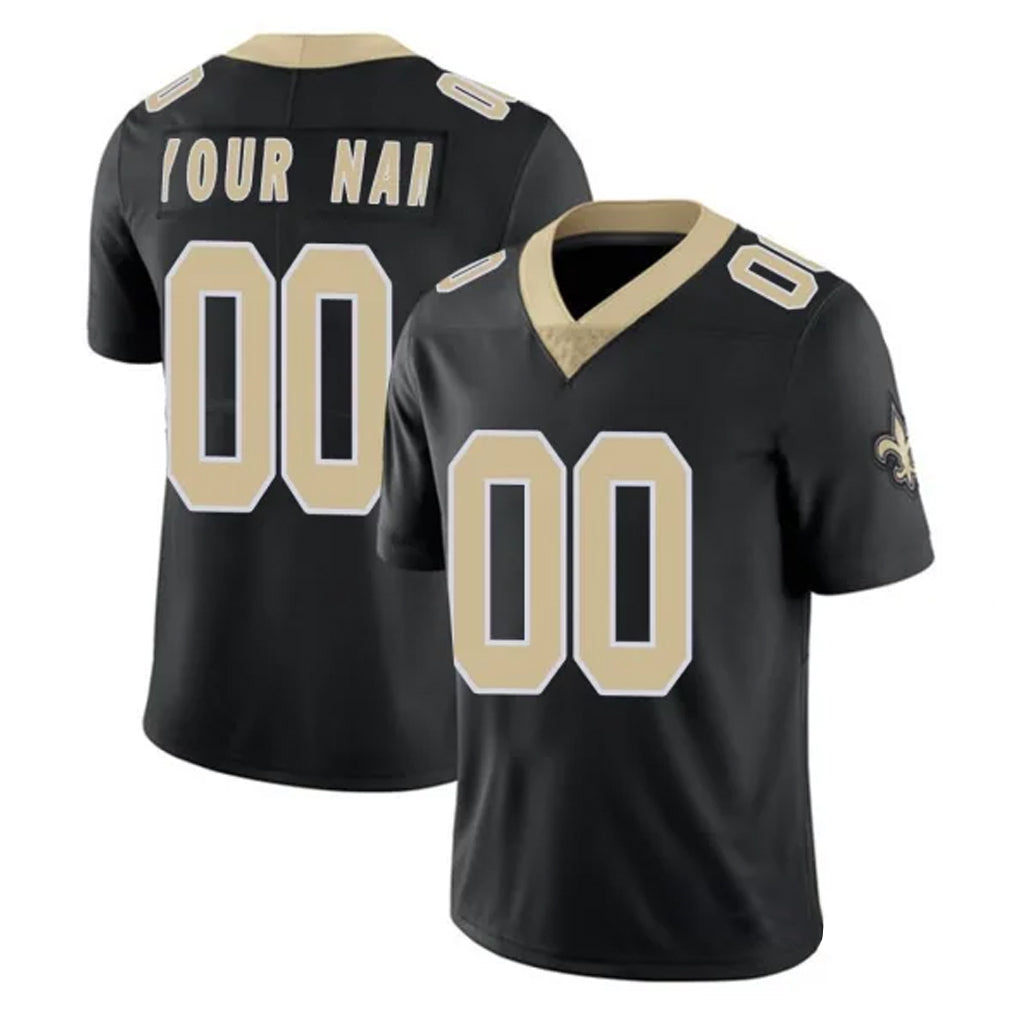 Tlead Custom NO.Saints Black Limited Vapor Untouchable Home Game Any Name & Numbers Stitched Jerseys