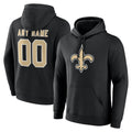 Tlead Custom NO.Saints Black Pullover Hoodies Limited Any Name & Numbers Stitched Jerseys