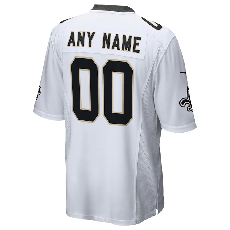 Tlead Custom NO.Saints White Home Game Stitched Jerseys