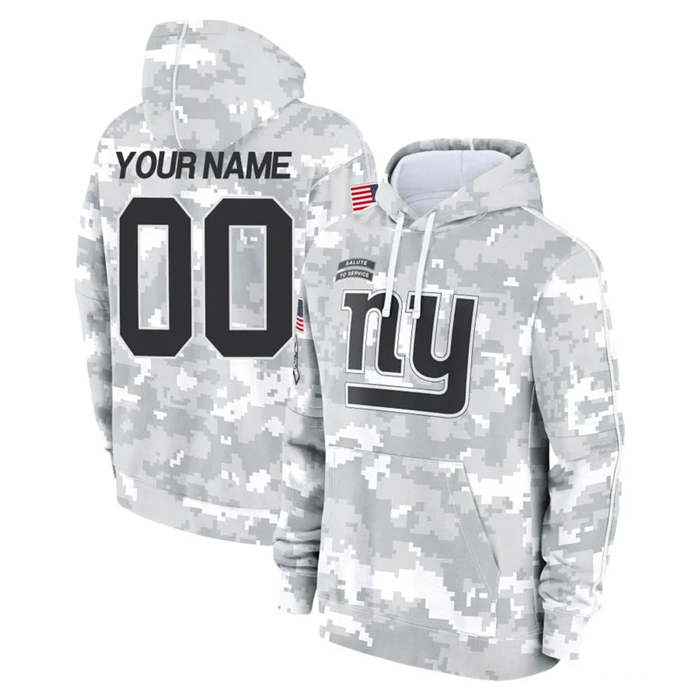 Tlead Custom NY.Giants Arctic Camo Salute to Service Pullover Hoodies Limited Game Any Name & Numbers Stitched Jerseys