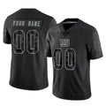 Tlead Custom NY.Giants Black Limited Reflective Home Game Any Name & Numbers Stitched Jerseys