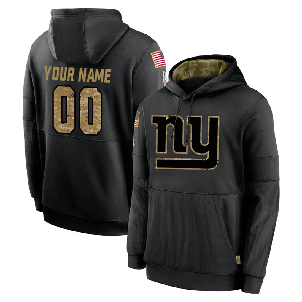 Tlead Custom NY.Giants Black Salute to Service Hoodies Limited Game Any Name & Numbers Stitched Jerseys