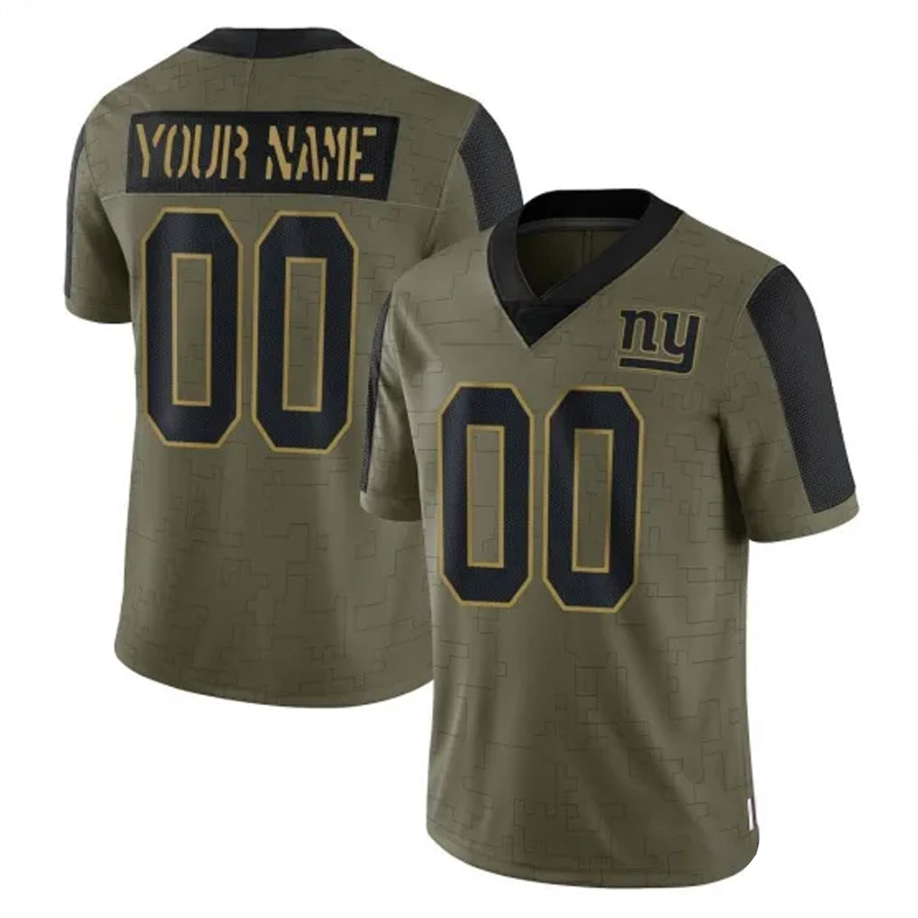 Tlead Custom NY.Giants Olive Salute To Service Limited Game Any Name & Numbers Stitched Jerseys
