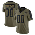 Tlead Custom NY.Giants Olive Salute To Service Limited Game Any Name & Numbers Stitched Jerseys