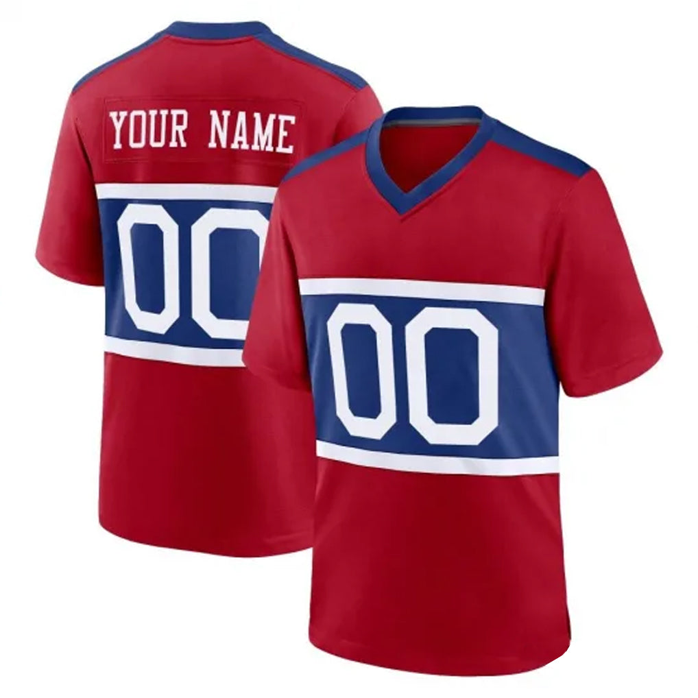Tlead Custom NY.Giants Red Century Home Game Any Name & Numbers Stitched Jerseys