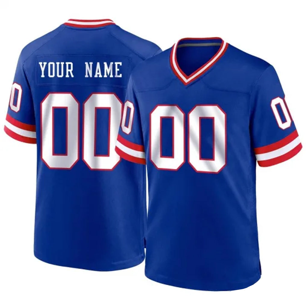 Tlead Custom NY.Giants Royal Classic Home Game Any Name & Numbers Stitched Jerseys
