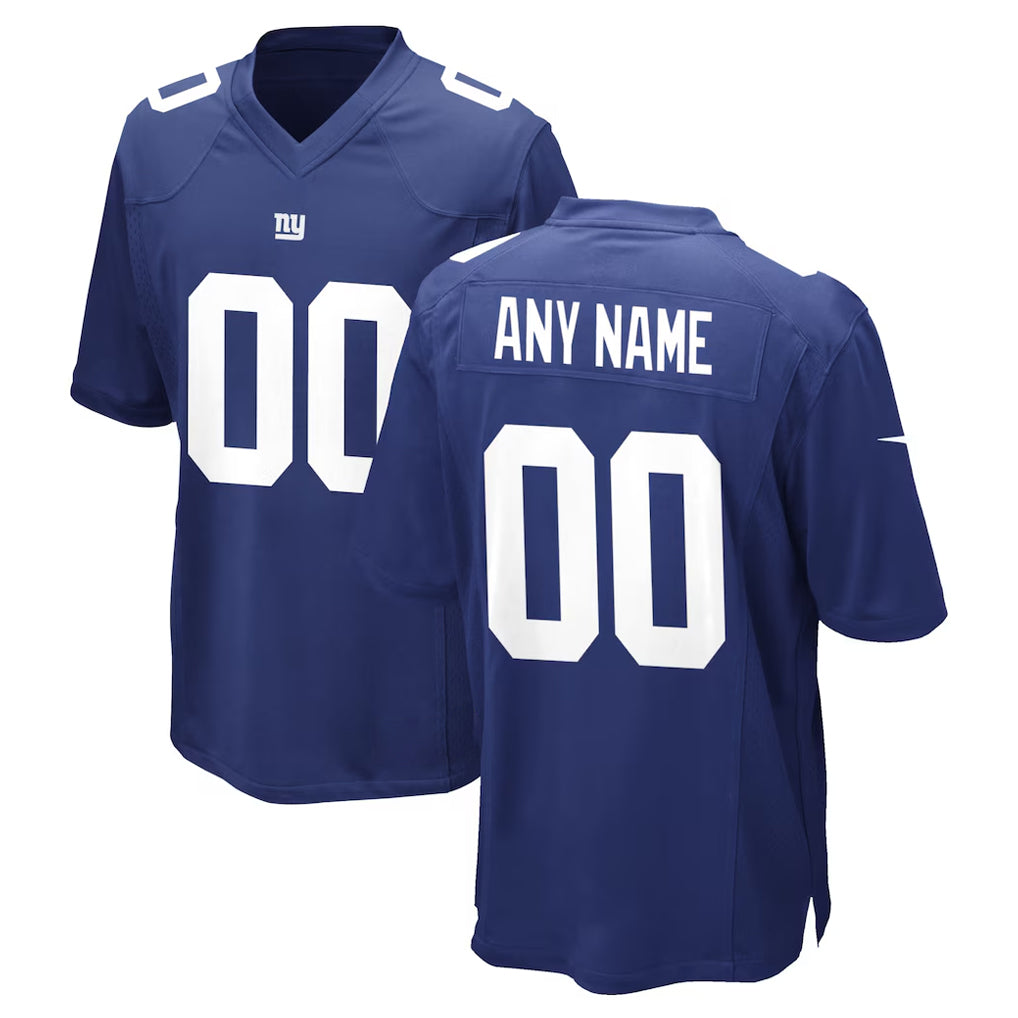 Tlead Custom NY.Giants Royal Home Game Any Name & Numbers Stitched Jerseys