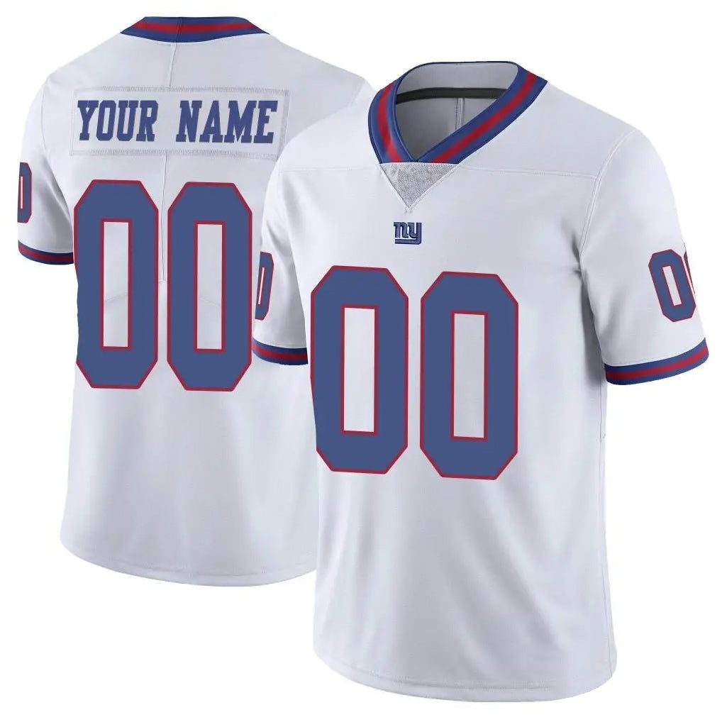 Tlead Custom NY.Giants White Color Rush Home Game Any Name & Numbers Stitched Jerseys