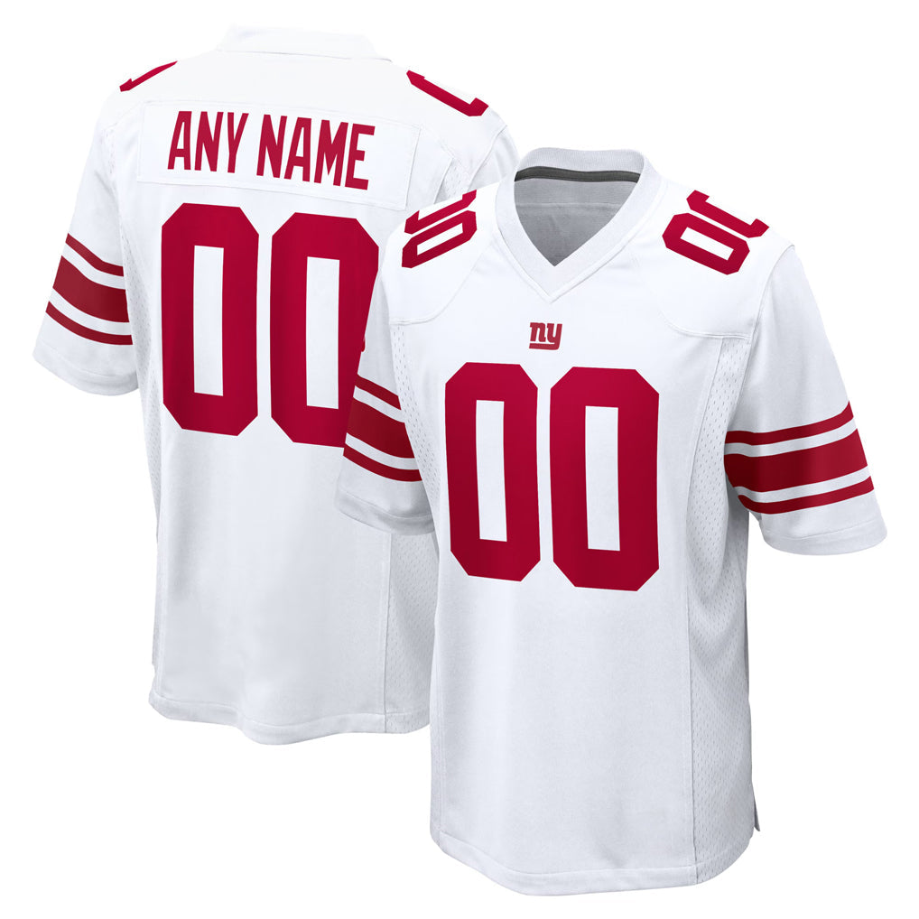 Tlead Custom NY.Giants White Home Game Any Name & Numbers Stitched Jerseys