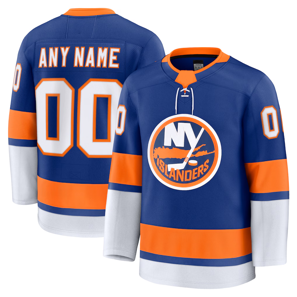 Tlead Custom NY.Islanders Royal Home Premium Jerseys