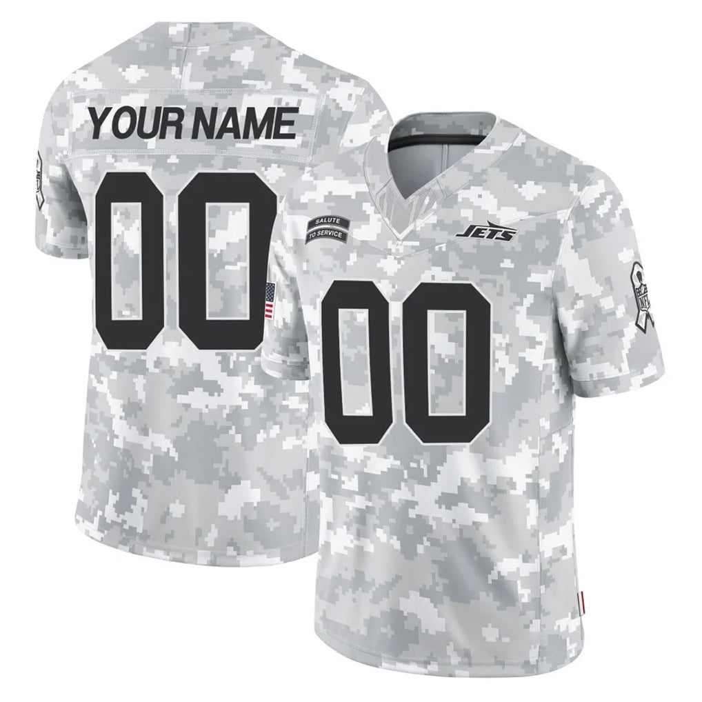 Tlead Custom NY.Jets Arctic Camo Salute to Service Limited Game Any Name & Numbers Stitched Jerseys