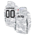 Tlead Custom NY.Jets Arctic Camo Salute to Service Pullover Hoodies Limited Game Any Name & Numbers Stitched Jerseys