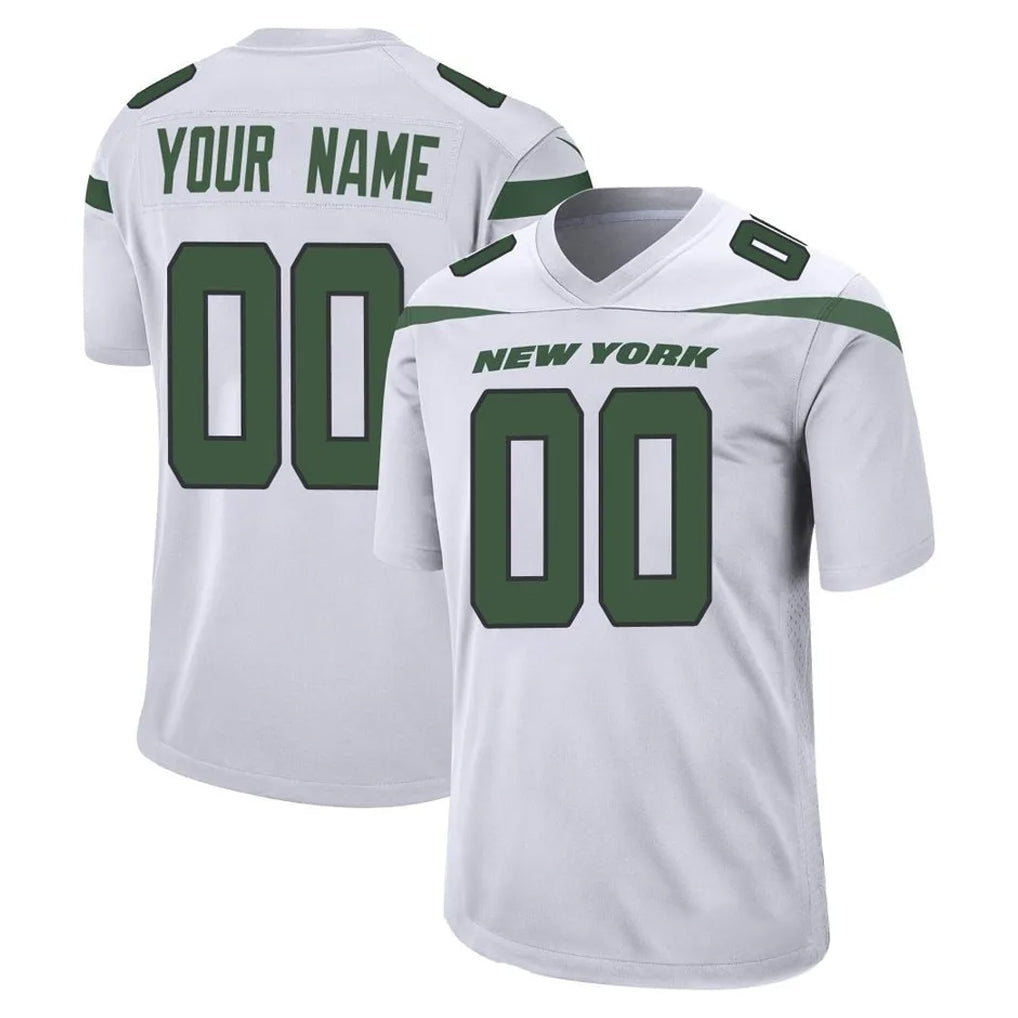 Tlead Custom NY.Jets White Spotlight Home Game Any Name & Numbers Stitched Jerseys