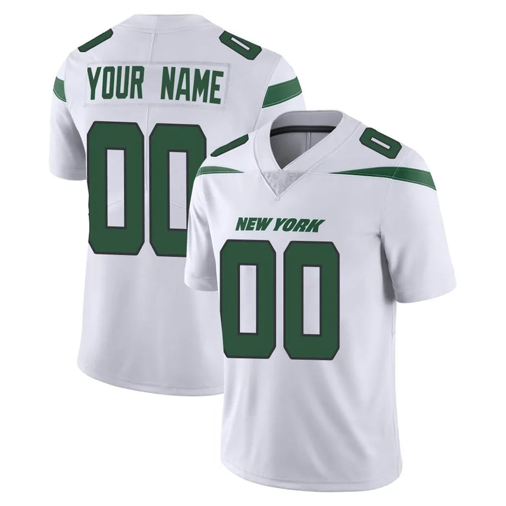 Tlead Custom NY.Jets White Spotlight Limited Vapor Home Game Any Name & Numbers Stitched Jerseys