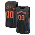 Tlead Custom NY.Knicks Black Fast Break Jerseys - Icon Edition