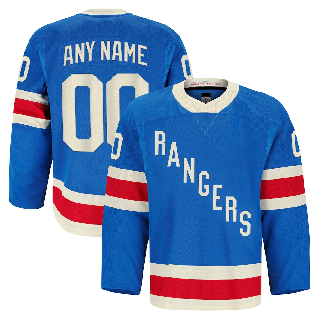 Tlead Custom NY.Rangers Blue Centennial Authentic Pro Jerseys