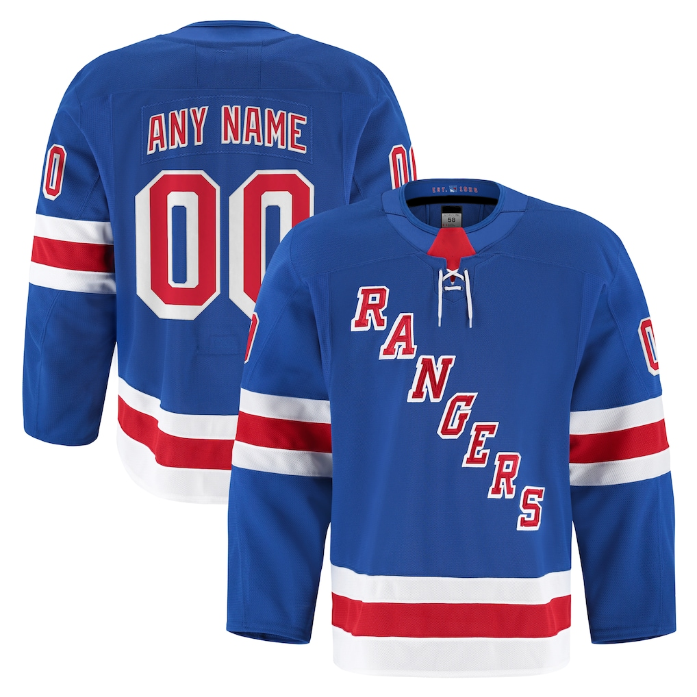 Tlead Custom NY.Rangers Royal Home Authentic Pro Jerseys