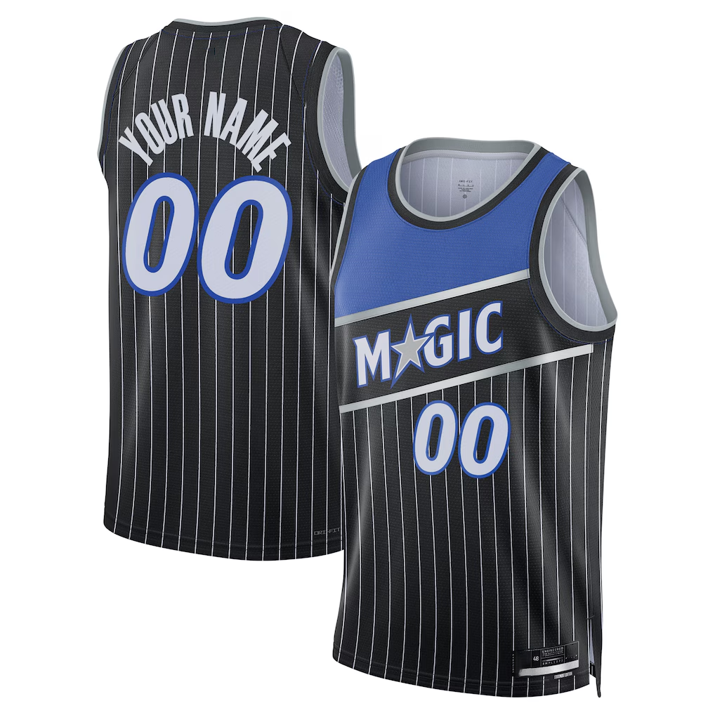Tlead Custom O.Magic Black Swingman Jerseys - Statement Edition