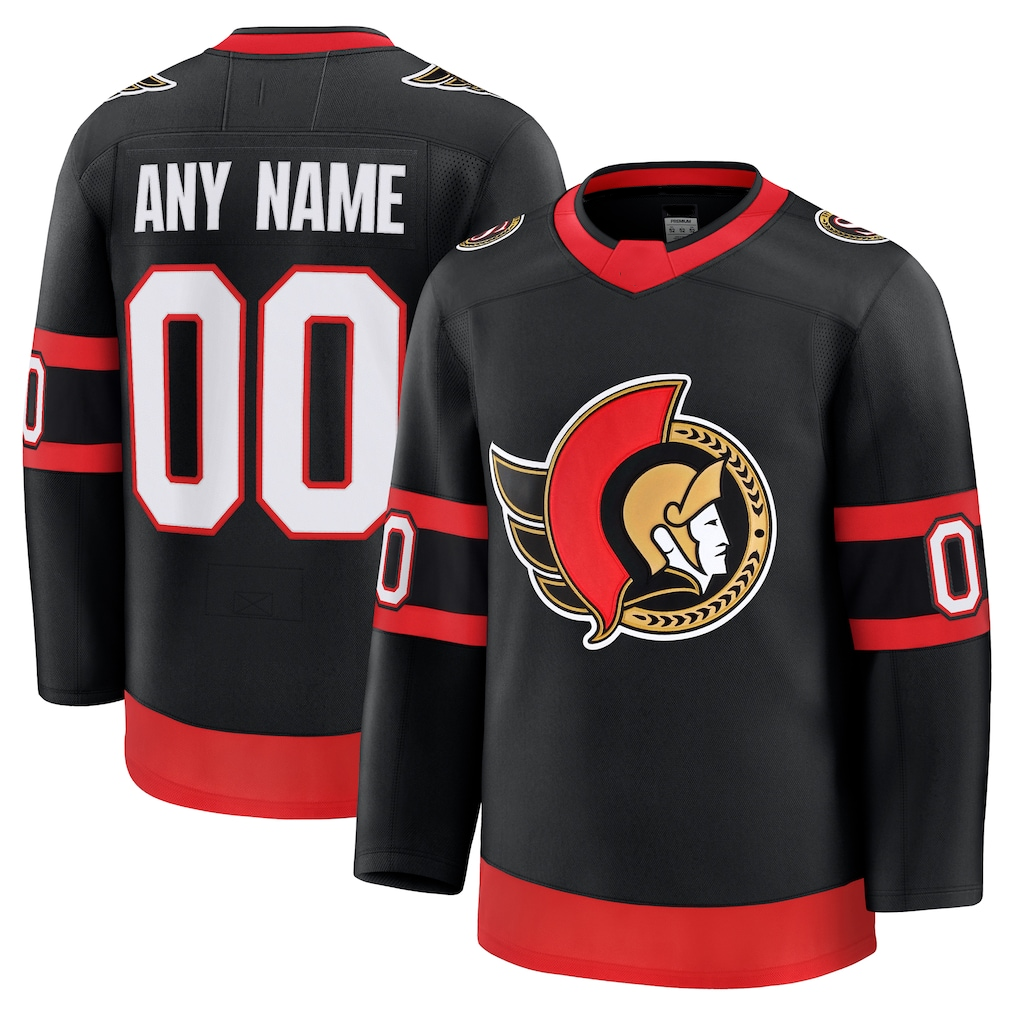Tlead Custom O.Senators Black Home Premium Jerseys