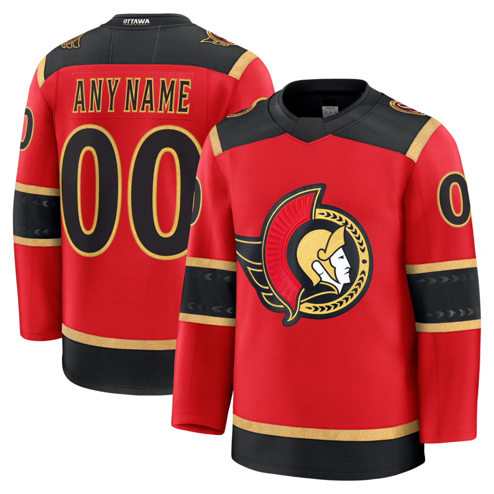 Tlead Custom O.Senators Red Alternate Premium Jerseys
