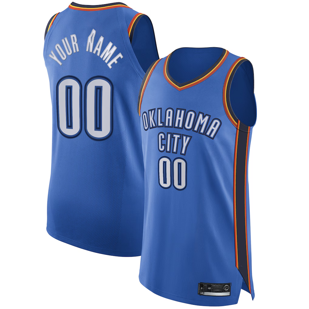 Tlead Custom OC.Thunder Blue Authentic Stitched Jerseys - Icon Edition