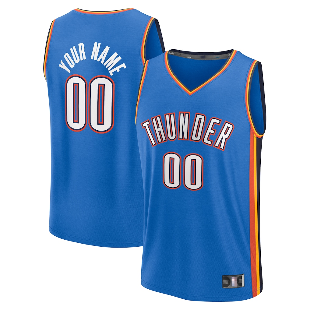 Tlead Custom OC.Thunder Blue Fast Break Stitched Jerseys - Icon Edition