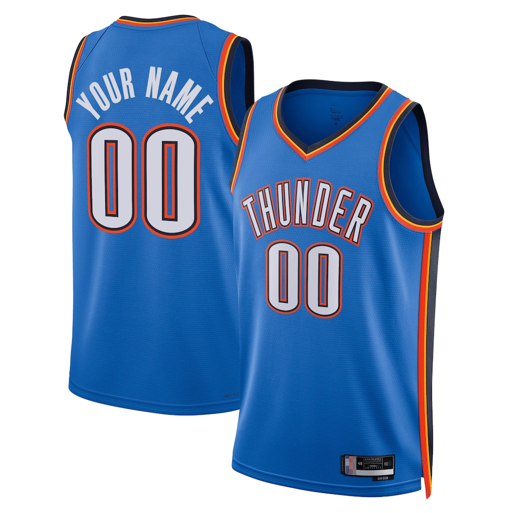 Tlead Custom OC.Thunder Blue Fast Break Stitched Jerseys- Statement Edition
