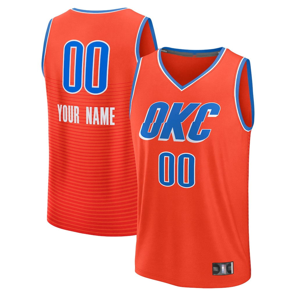 Tlead Custom OC.Thunder Orange Swingman Stitched Jerseys - Icon Edition