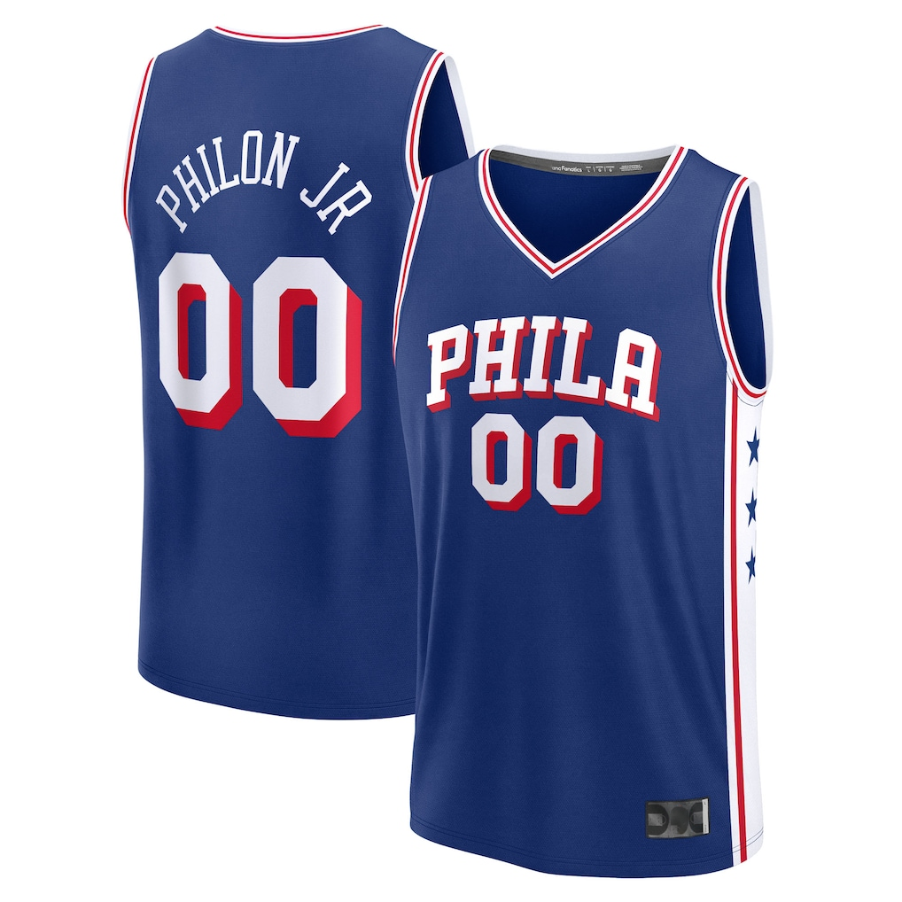 Tlead P.76ers #00 Labaron Philon Jr. Royal Swingman Jerseys - Icon Edition
