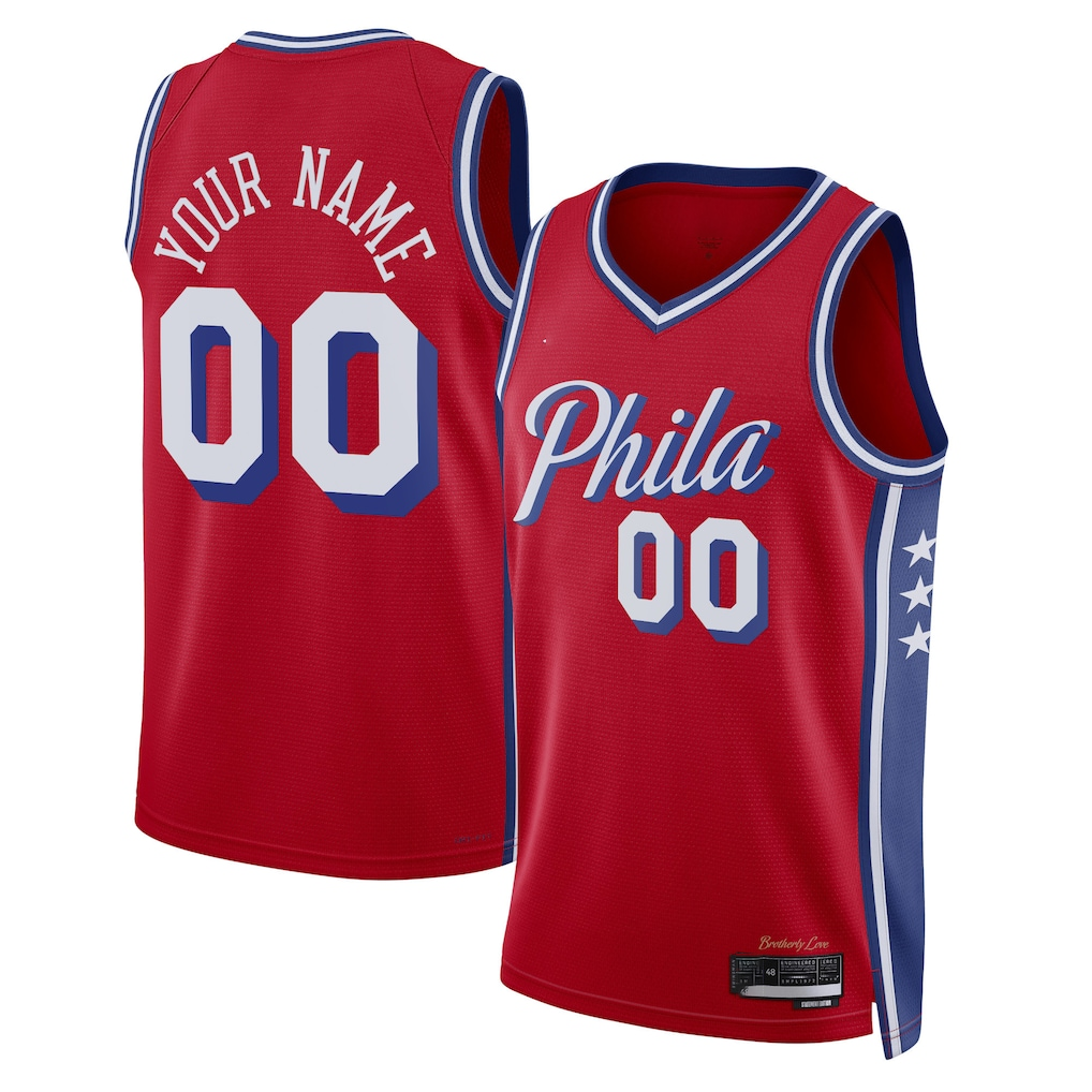 Tlead Custom P.76ers Red 202223 Swingman Jerseys - Statement Edition