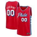 Tlead Custom P.76ers Red Fast Break Jerseys - Icon Edition