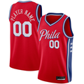 Tlead Custom P.76ers Red Swingman Jerseys - Statement Edition
