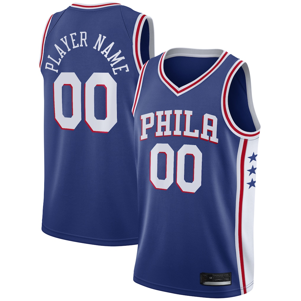 Tlead Custom P.76ers Royal 2020-21 Swingman Jerseys - Icon Edition