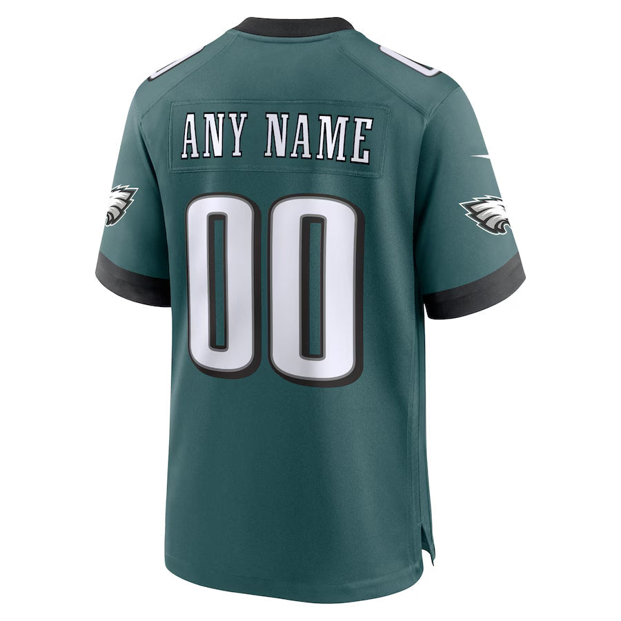 Tlead Custom P.Eagles Midnight Green Stitched Home Game Stitched Jerseys
