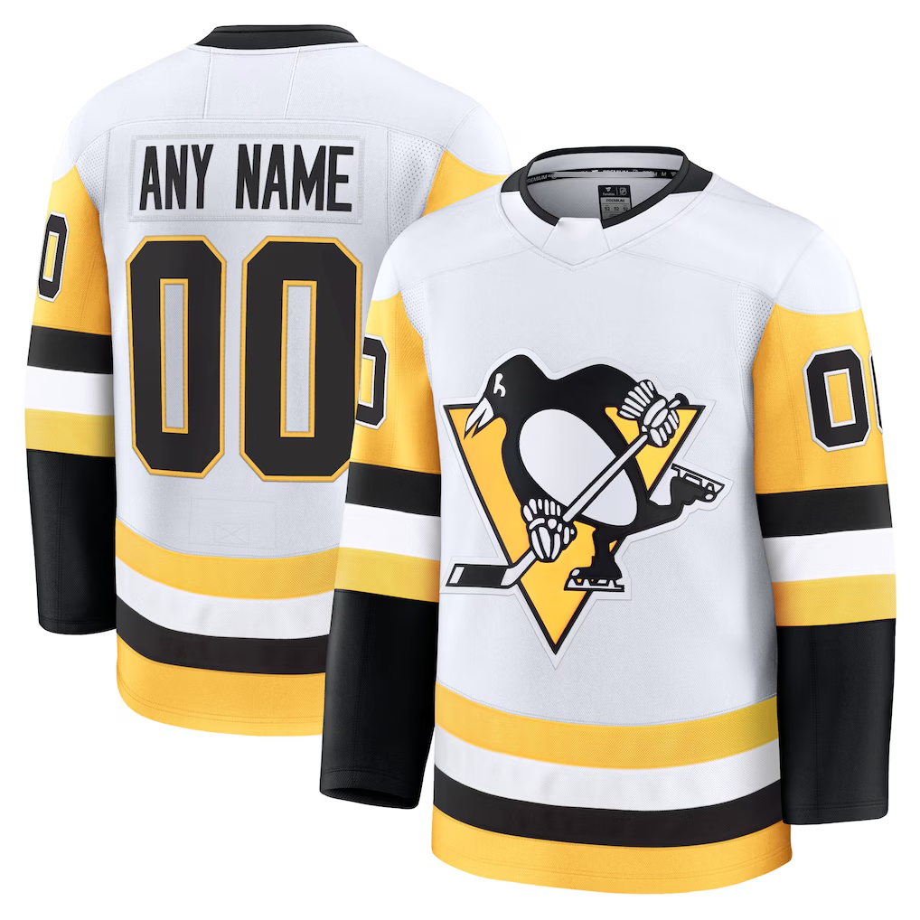 Tlead Custom P.Penguins White Away Premium Jerseys