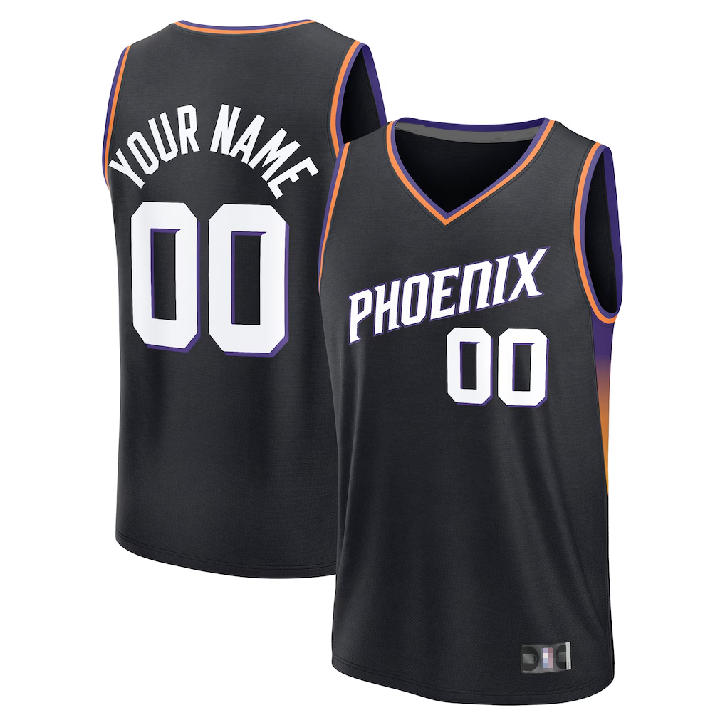Tlead Custom P.Suns Fanatics Black Fast Break Jerseys - Icon Edition