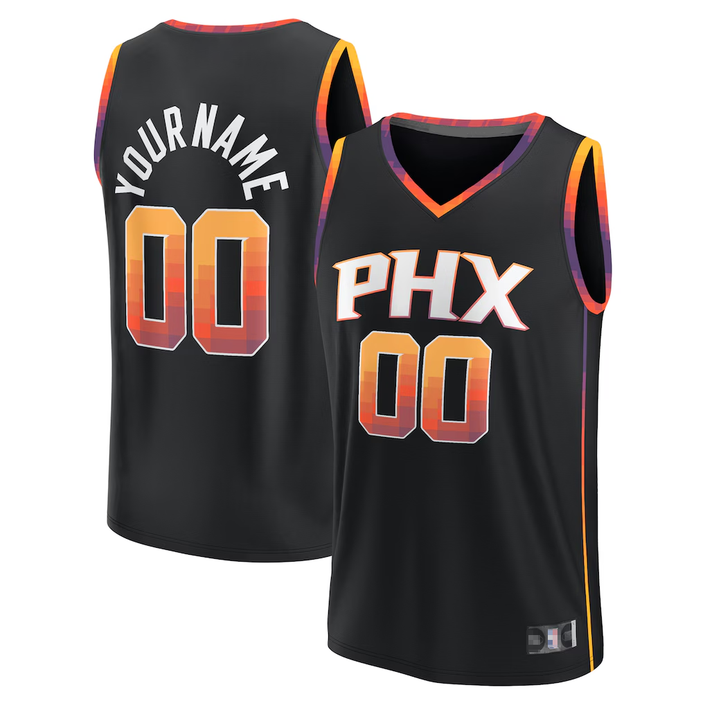 Tlead Custom P.Sunss Fanatics Black Fast Break Replica Jerseys - Statement Edition
