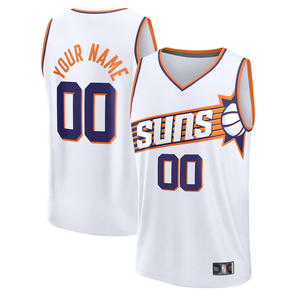 Tlead Custom P.Sunss Fanatics White Fast Break Jerseys - Association Edition