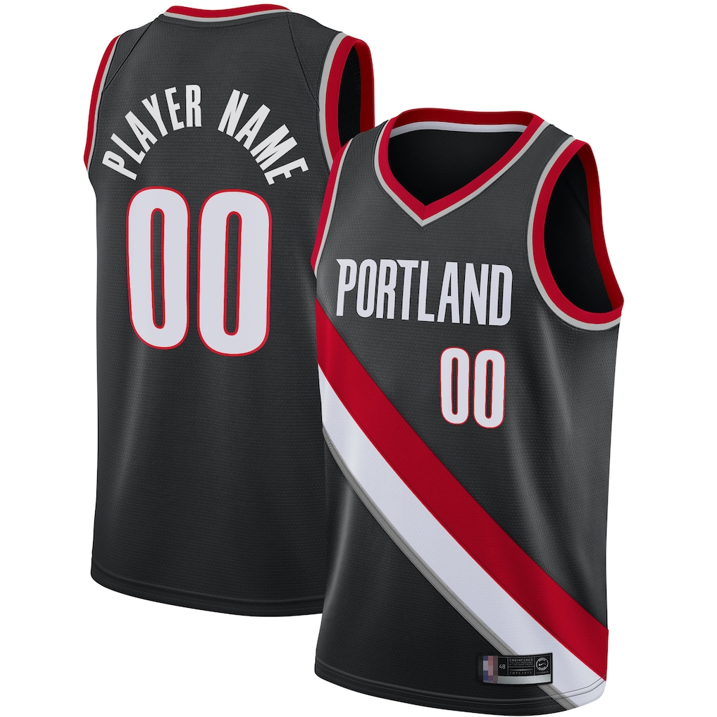Tlead Custom PT.Blazers Black 2020-2021 Swingman Jerseys - Icon Edition