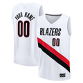 Tlead Custom PT.Blazers Fanatics White Fast Break Replica Jerseys - Association Edition