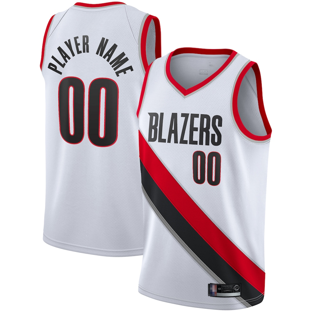 Tlead Custom PT.Blazers White 2020-2021 Swingman Jerseys - Association Edition