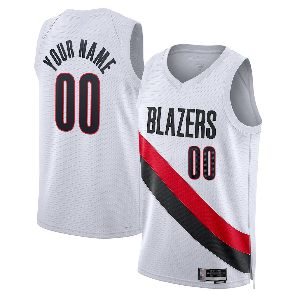 Tlead Custom PT.Blazers White Swingman Jerseys - Association Edition