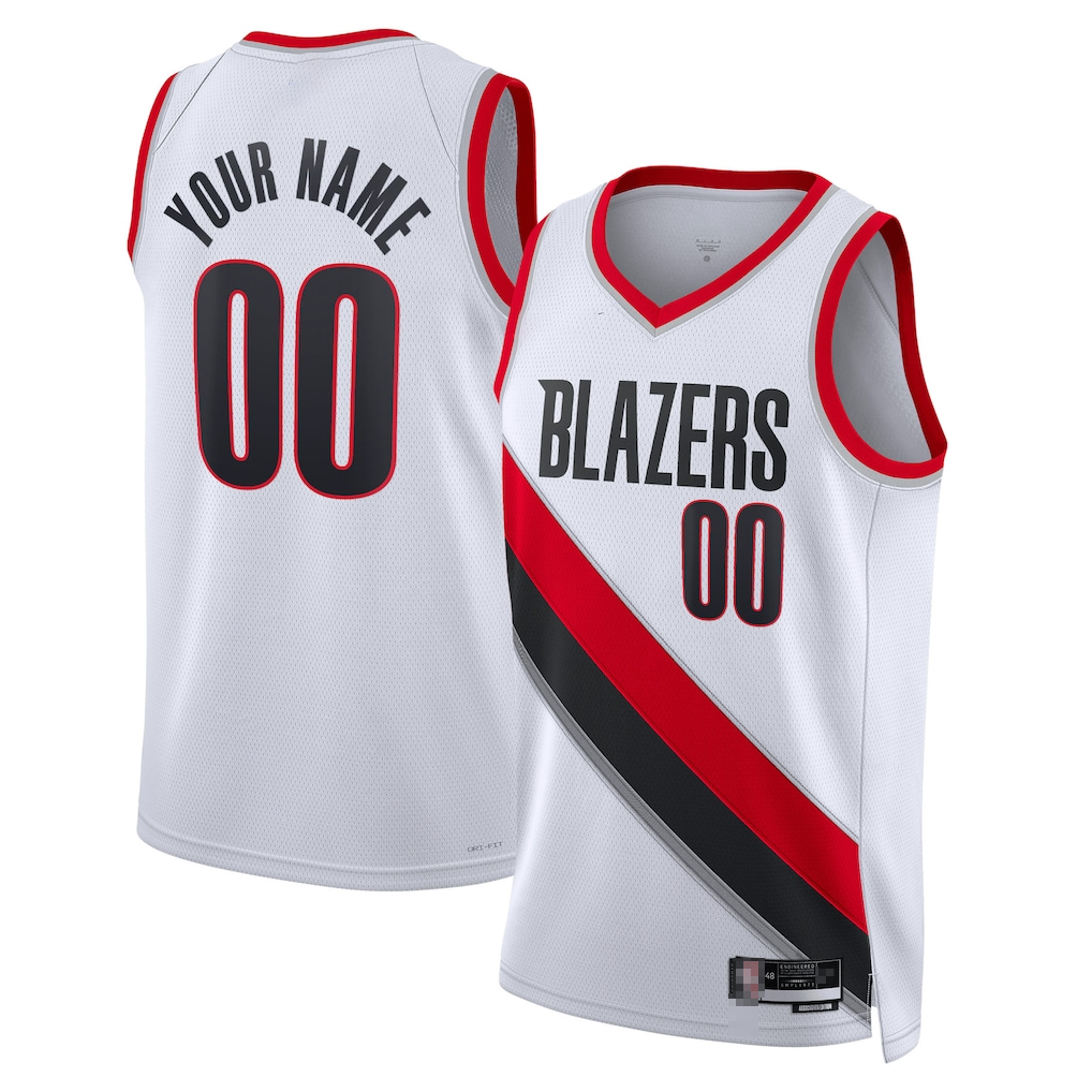 Tlead Custom PT.Blazers White Swingman Jerseys - Association Edition