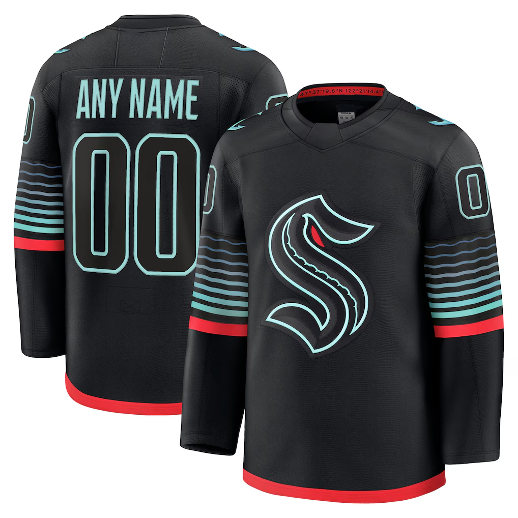 Tlead Custom S.Kraken Black Alternate Premium Jerseys