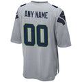 Tlead Custom S.Seahawks Gray Alternate Game Stitched Jerseys