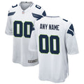 Tlead Custom S.Seahawks White Home Game Stitched Jerseys