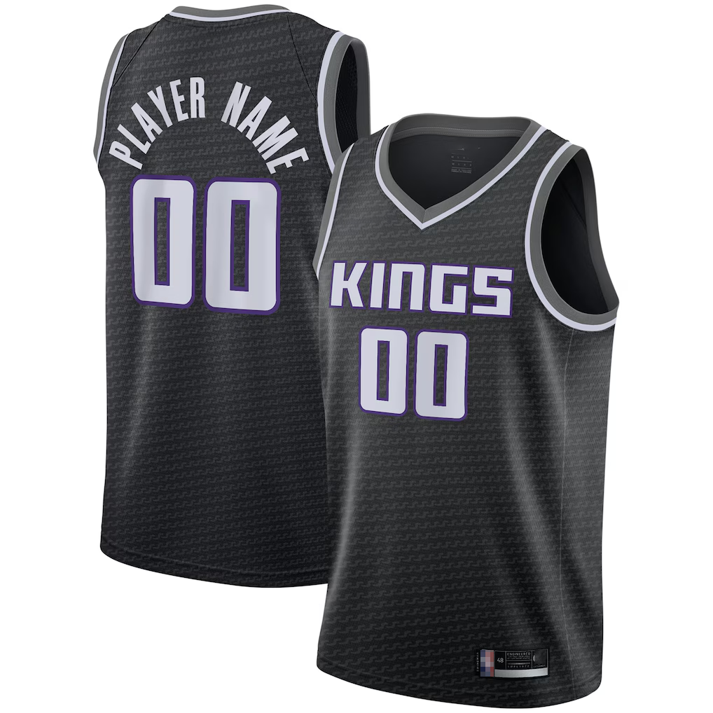 Tlead Custom S.kings Black Swingman Jerseys - Statement Edition