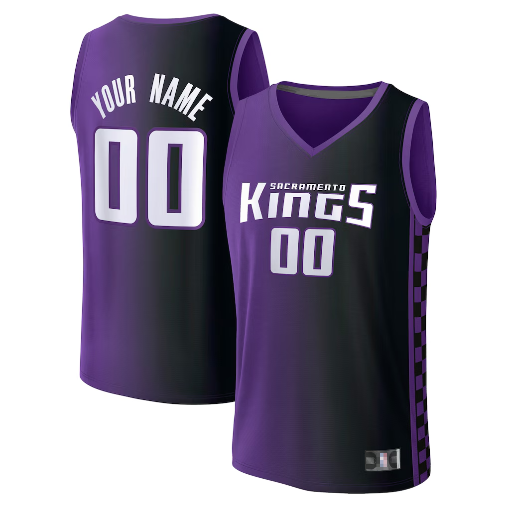 Tlead Custom S.kings Fanatics Purple Fast Break Jerseys - Statement Edition