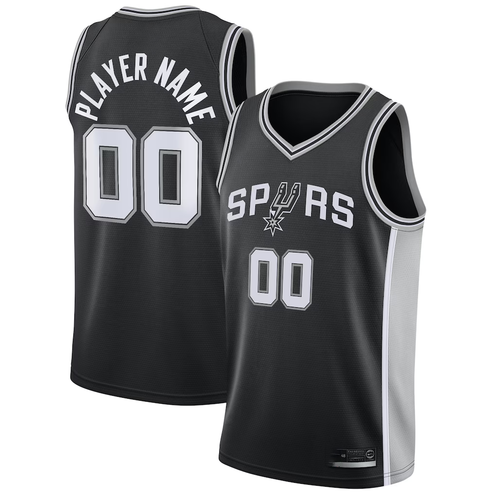 Tlead Custom SA.Spurs Black Swingman Jerseys - Icon Edition